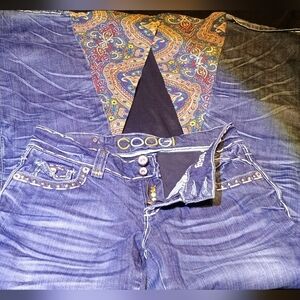 Vintage COOGI  Women's Hippie Bell Bottom Jeans Sz 7/8